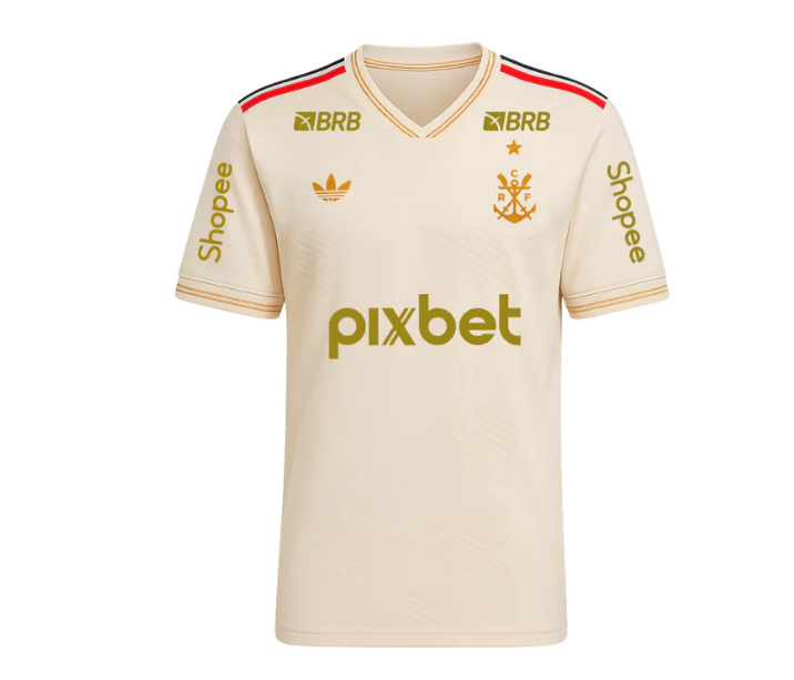 Camisa Masculina Flamengo 3 2025 Com Kit Patrocínio