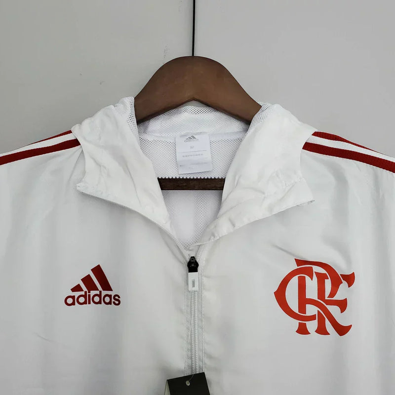 Corta-vento Flamengo Adidas - Branco+Vermelho