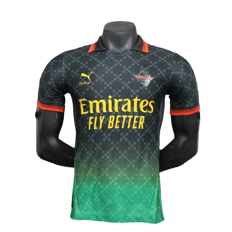 Camisa AC Milan 25/26 Edição Comemorativa - Preto - Versão Jogador