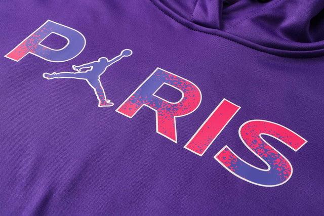 Conjunto Inverno PSG Roxo e Preto Jordan - Com Capuz