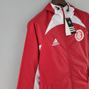 Corta-vento Internacional Adidas - Vermelho e Branco