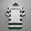 Camisa Retrô Sporting I Home 01/03 - Masculina - Verde e Branca